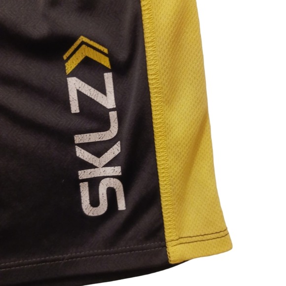 SKLZ Athletic Long Shorts Men's Size Large BLACK & YELLOW Pockets Basketball - Picture 4 of 8